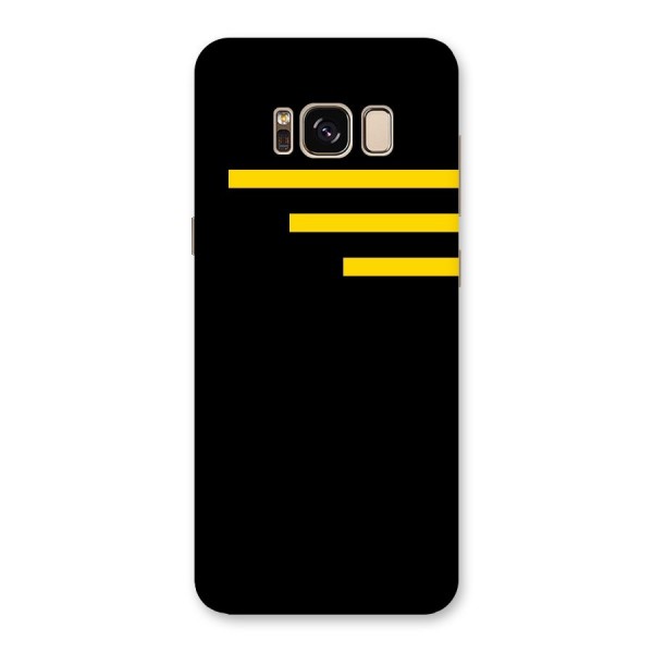 Sports Yellow Stripes Back Case for Galaxy S8